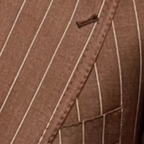 Brown pinstripe single breasted super 150 cerruti wool suit-made in Italy - Picture 2 of 4